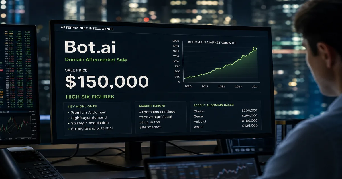 The .ai Domain Boom in 2026: What Bot.ai's $1.2M Sale Really Means