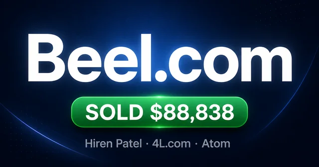 Beel Com at $88,838: Hiren Patel 4L Homerun