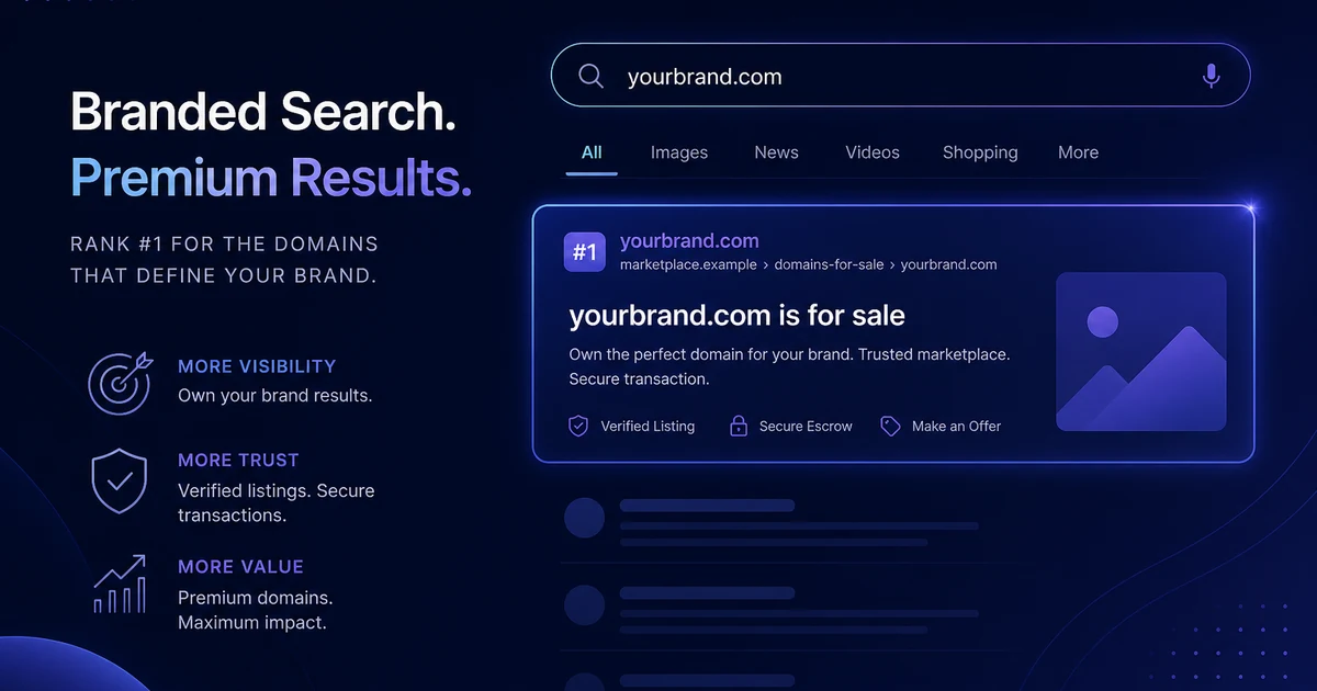 Branded Search SEO for Domains For Sale