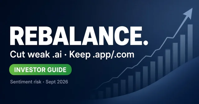 AI Domain Investment Risk: Rebalance to .app and .com