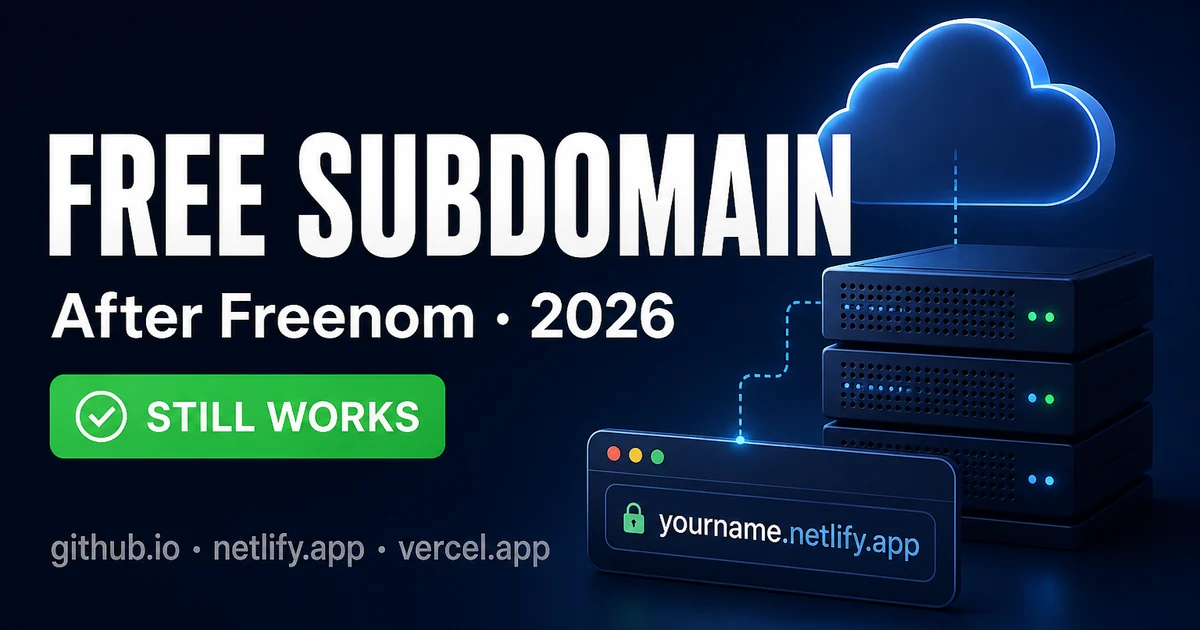 Free Subdomain After Freenom 2026: What Still Works