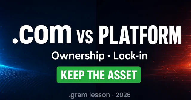 Platform TLD vs .com: Why .gram Won't Replace Ownership