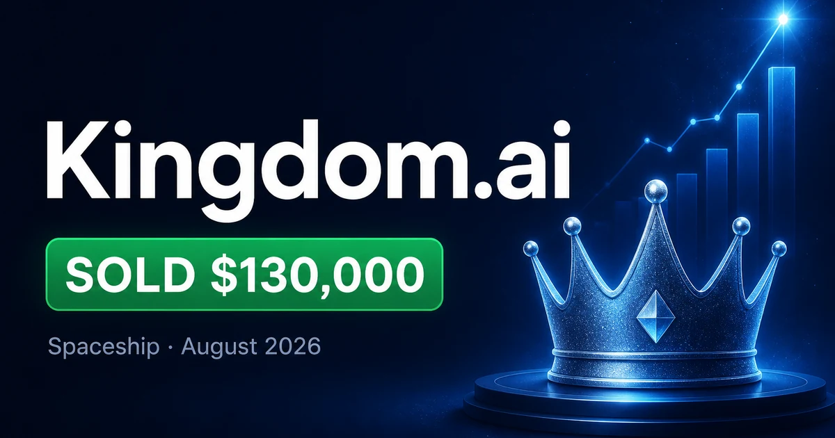 Kingdom AI Sold for $130K: What I'd Buy Next