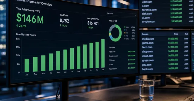 NameBio H1 2026: $146M Sales - What's Actually Hot