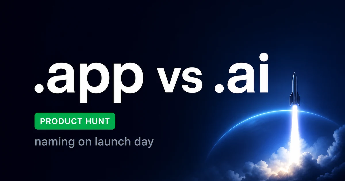 Product Hunt Naming: Why .app Is Beating .ai
