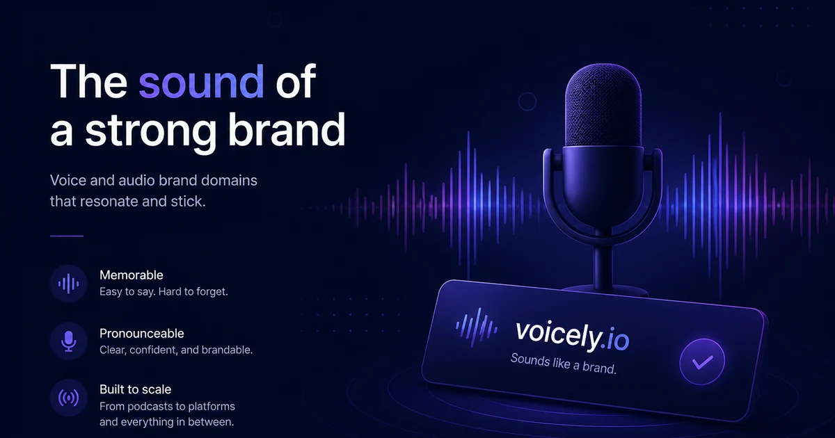 Voice and Audio Brand Domains in 2026