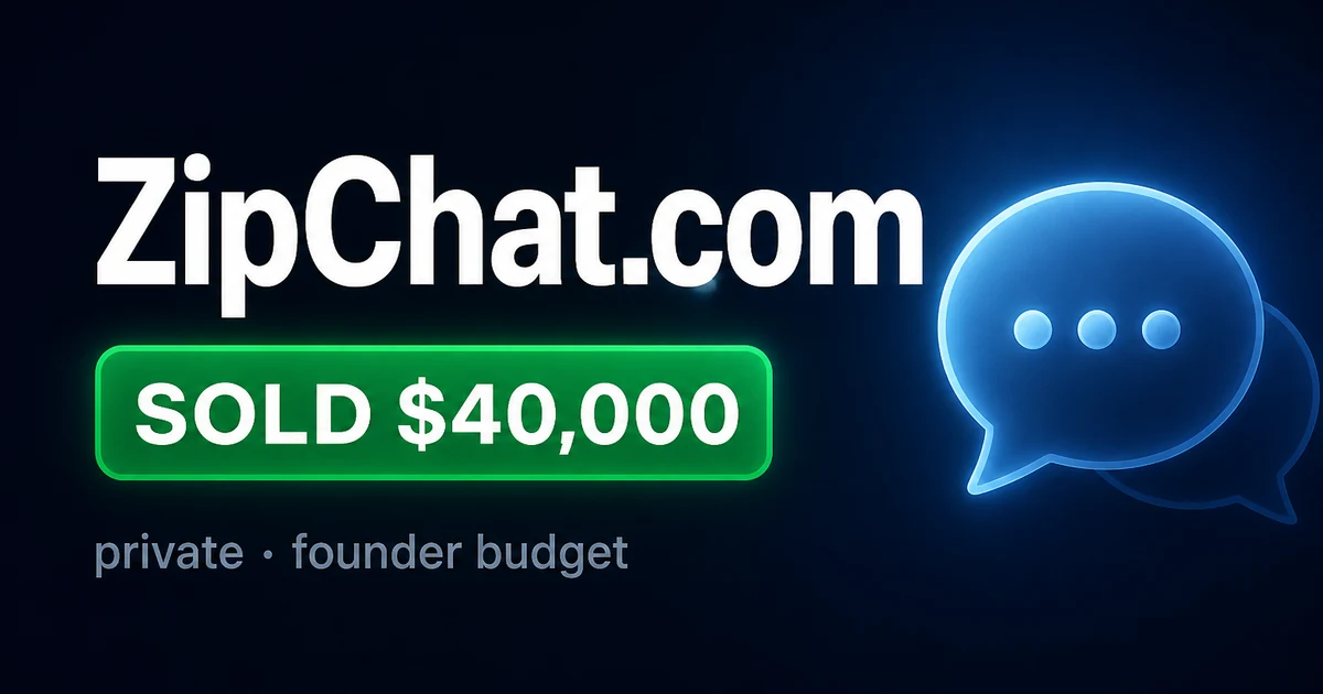 Zipchat at $40,000: The Startup Sale You Can Model