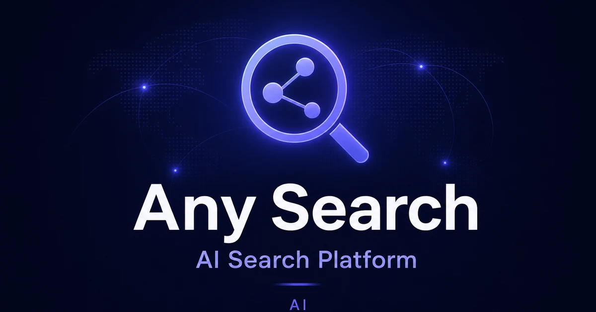 AnySearch.pro premium brand identity — also known as AnySearch, Any Search, AnySearch.pro