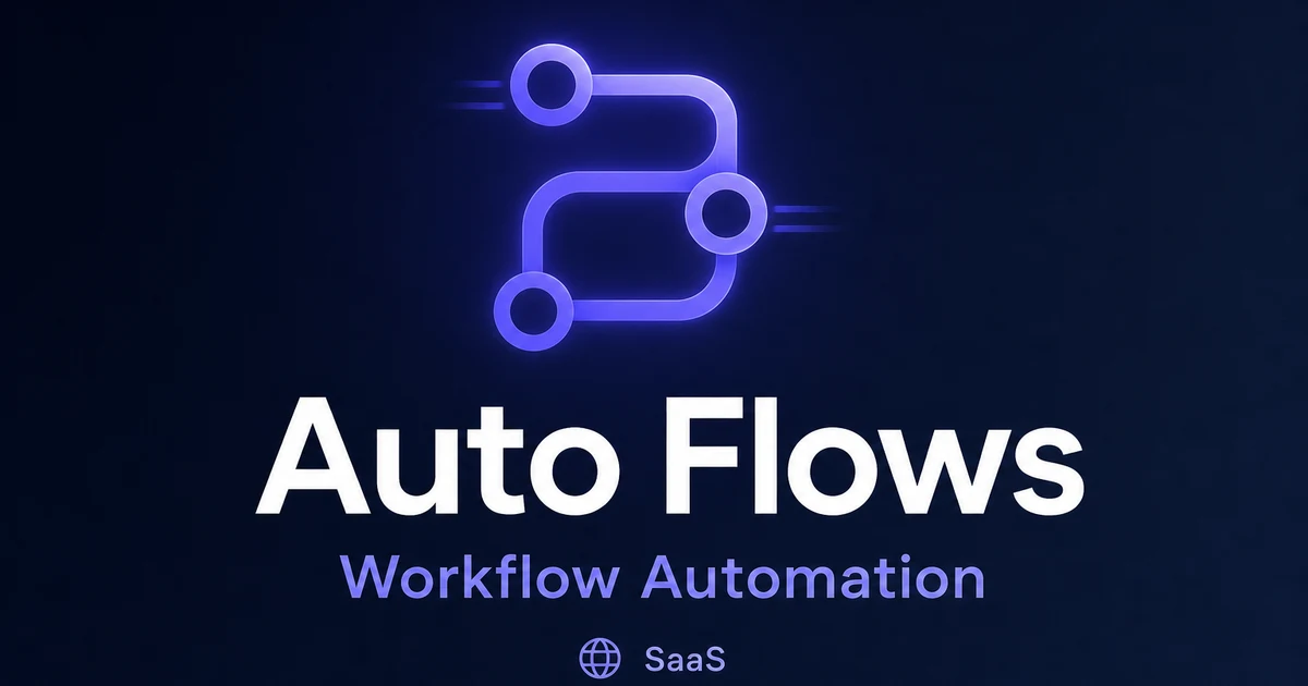 AutoFlows.app premium brand identity — also known as AutoFlows, Auto Flows, AutoFlows.app