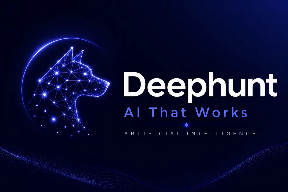 DeepHunt.app premium brand identity — also known as DeepHunt, Deep Hunt, DeepHunt.app