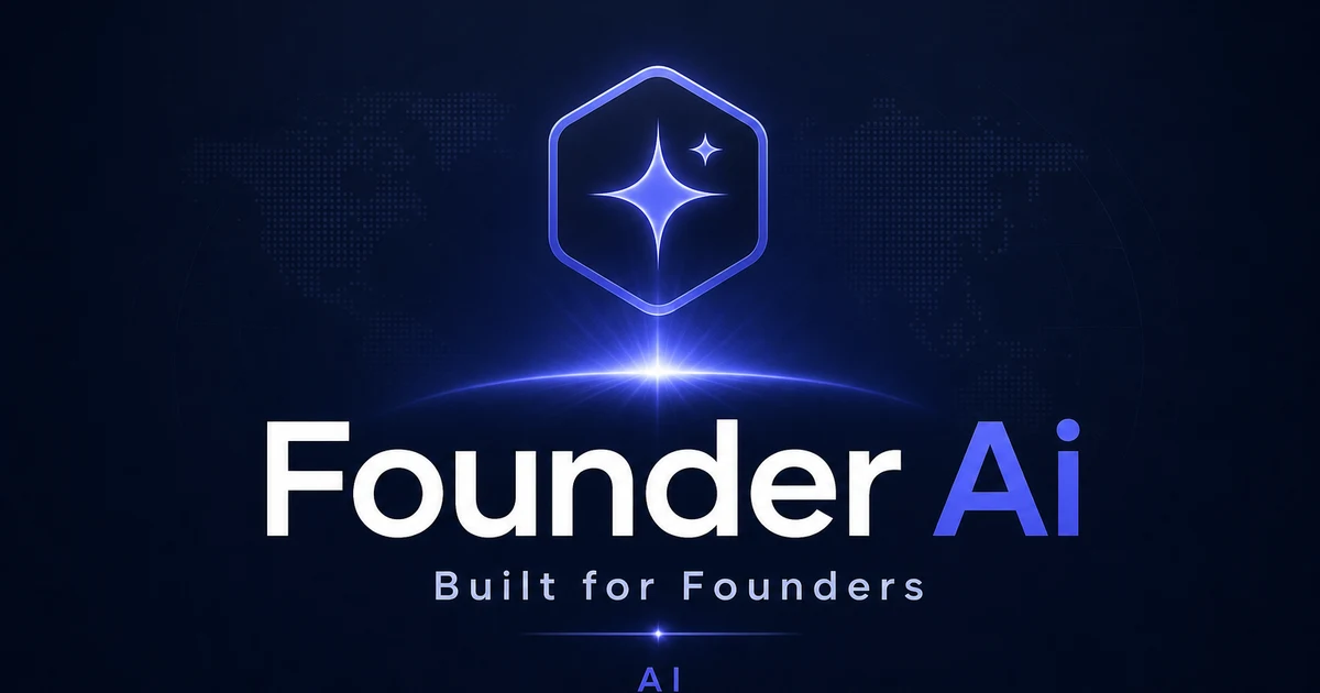 FounderAi.app premium brand identity — also known as FounderAi, Founder Ai, FounderAi.app