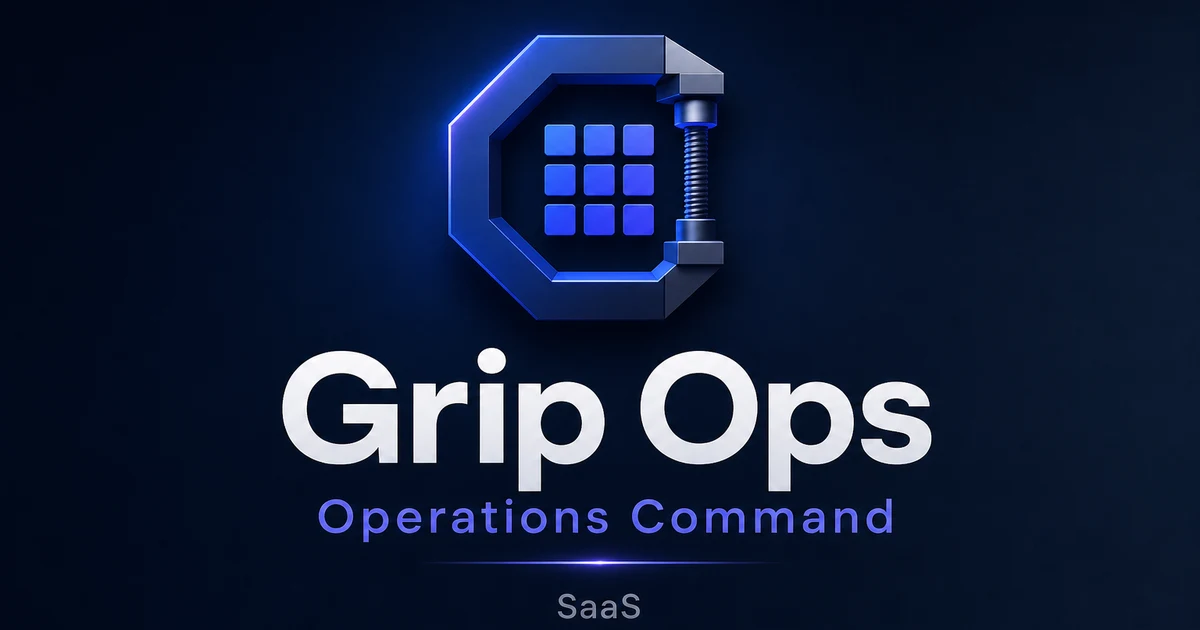 GripOps.com premium brand identity — also known as GripOps, Grip Ops, GripOps.com