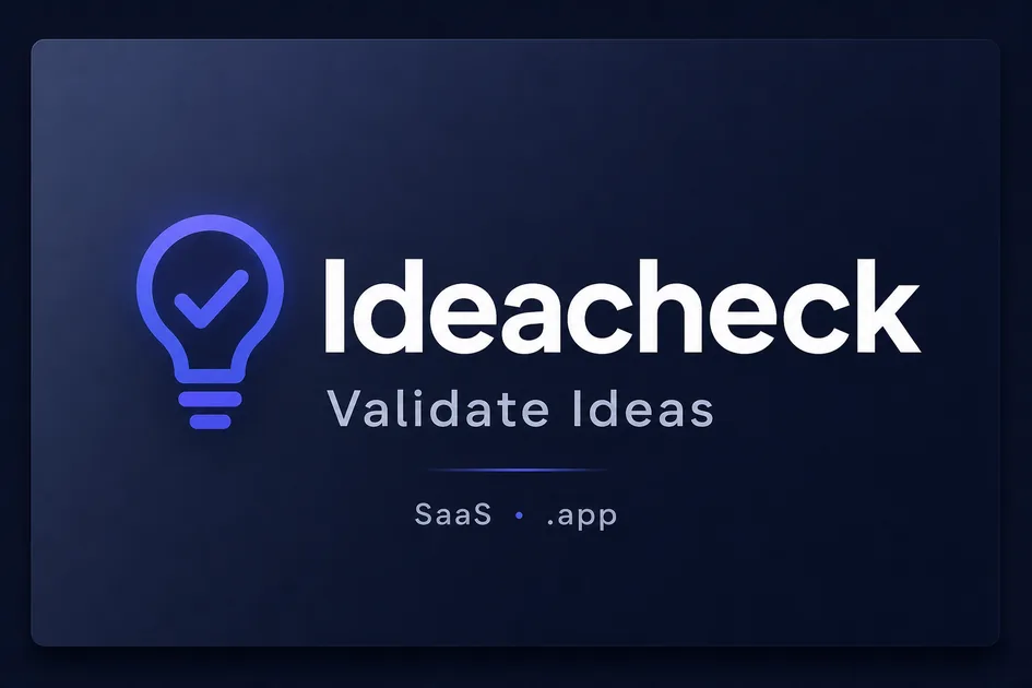 IdeaCheck.app premium brand identity — also known as IdeaCheck, Idea Check, IdeaCheck.app