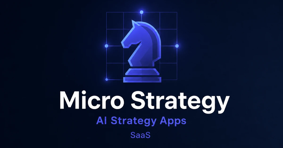 Microstrategy.app premium brand identity — also known as Microstrategy, Microstrategy.app, Microstrategy app