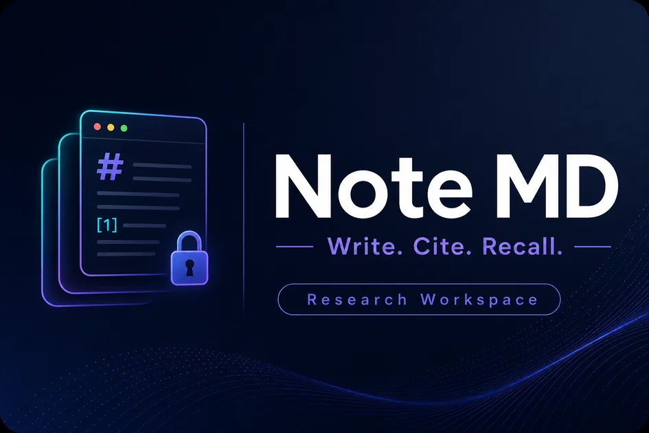 NoteMD.app premium brand identity — also known as NoteMD, Note M D, NoteMD.app