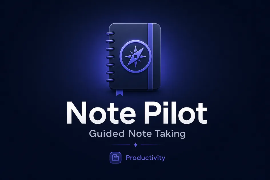 NotePilot.app premium brand identity — also known as NotePilot, Note Pilot, NotePilot.app