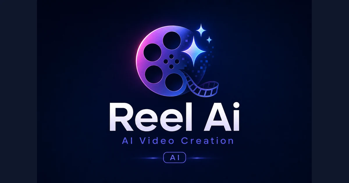 ReelAi.app premium brand identity — also known as ReelAi, Reel Ai, ReelAi.app