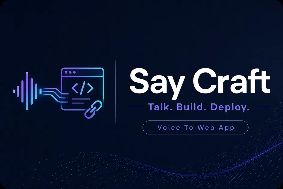 SayCraft.app premium brand identity — also known as SayCraft, Say Craft, SayCraft.app