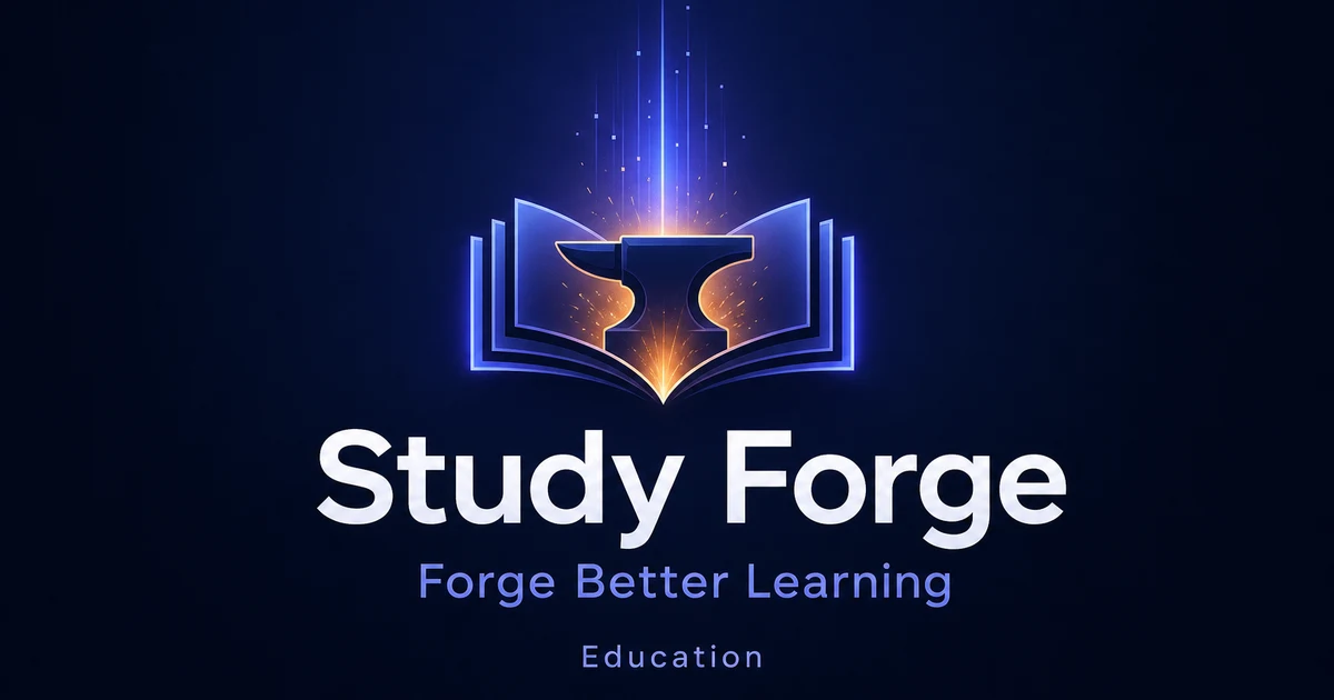 StudyForge.app premium brand identity — also known as StudyForge, Study Forge, StudyForge.app