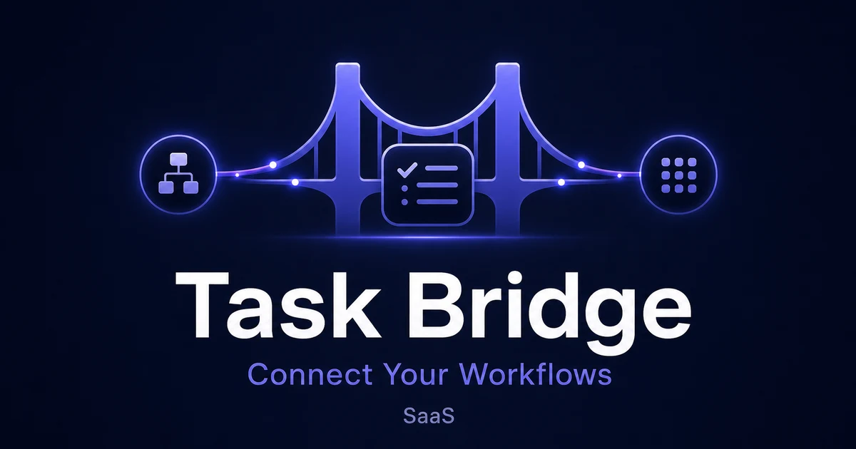 TaskBridge.app premium brand identity — also known as TaskBridge, Task Bridge, TaskBridge.app